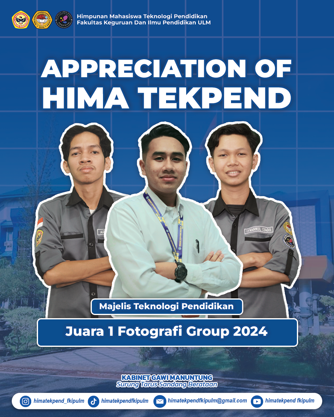 Ucapan Juara 1 Fotografi Group Competition of Innovation and Creation 2024 Universitas Negeri Medan